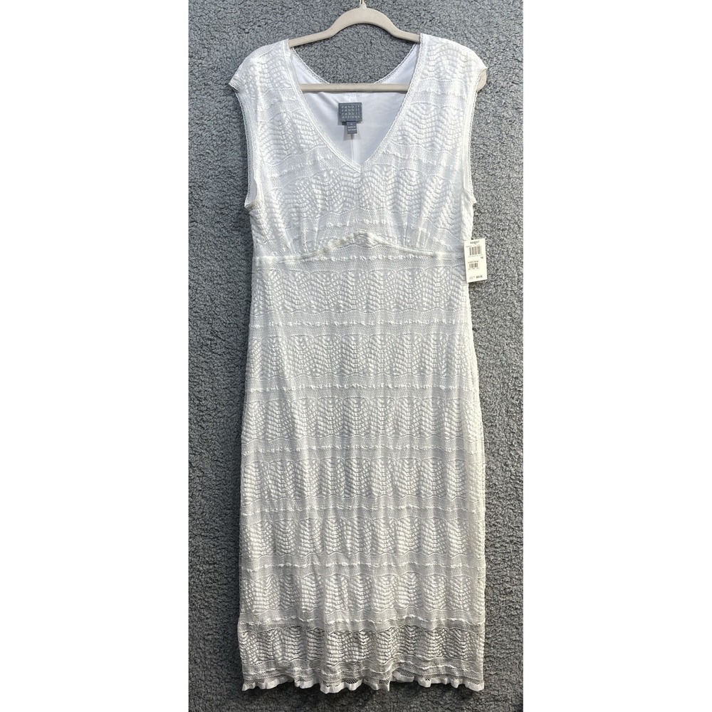 Rabbit Rabbit Rabbit Designs White Lace Dress Sleeveless‎ Size 16 NWT
